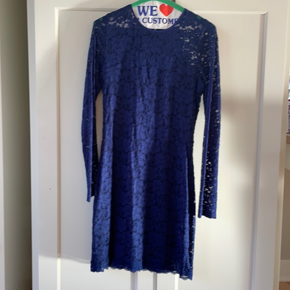 Express Navy Blue Lace Dress